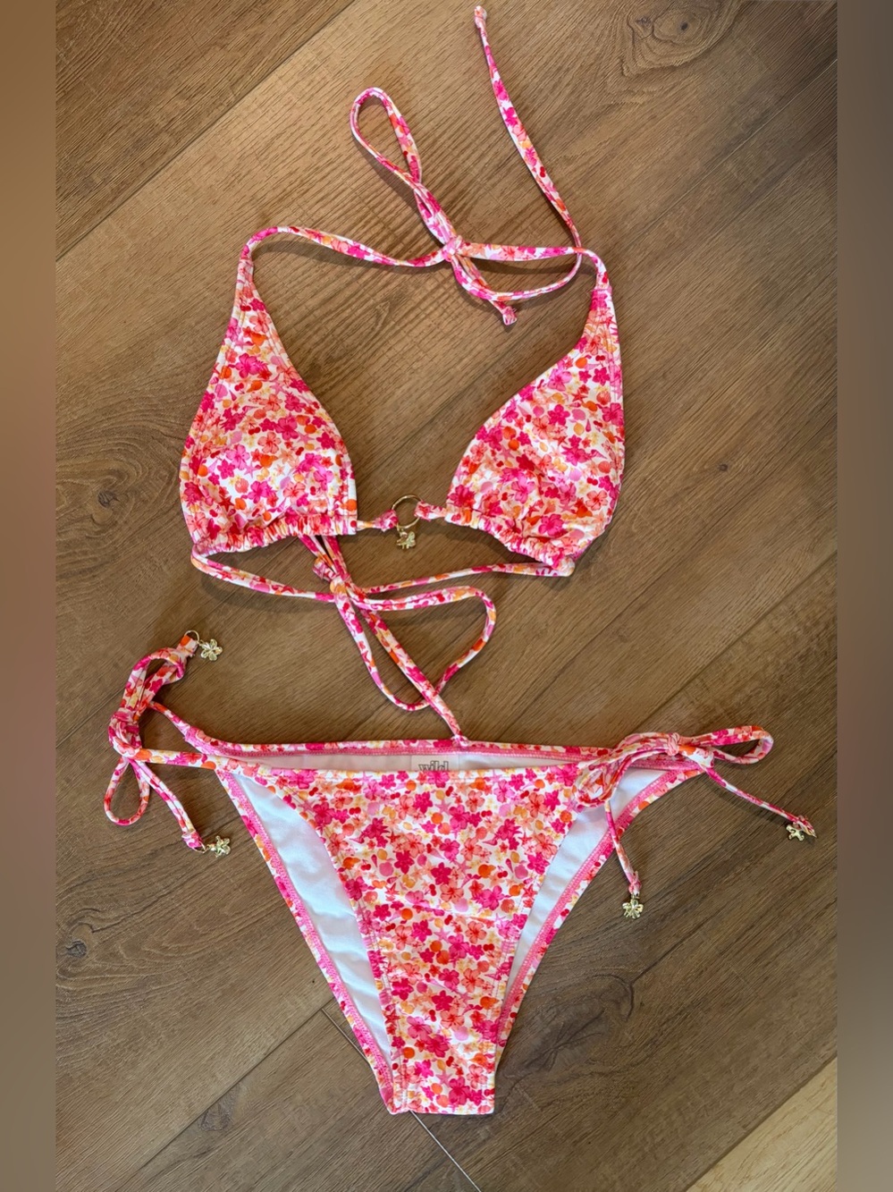 NWOT🌺 wild fable Pink Tie Bikini Set